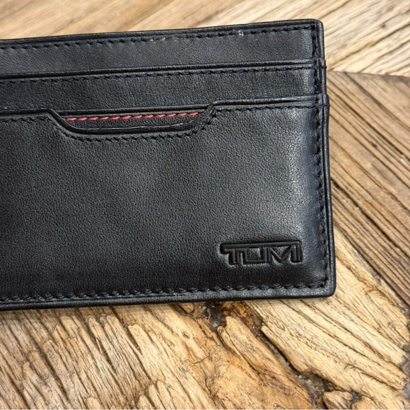 Tumi Contrast Stitch ID Lock Money Clip Card Case - Picture 5 of 6